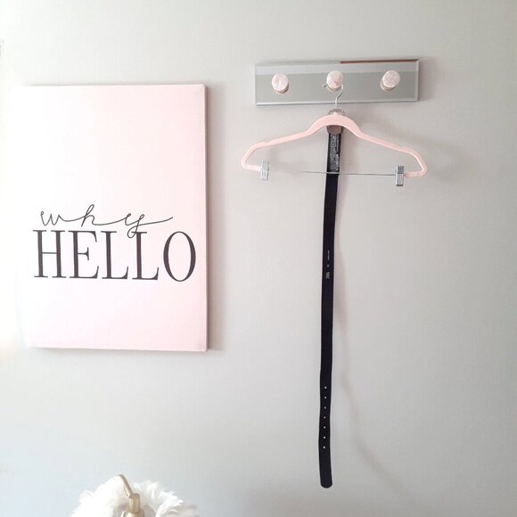 NWOT Zara taupe brown leather belt with silver hardware, 38.25" long - Picture 11 of 16